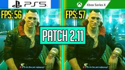 Cyberpunk 2077 2.1 — porównanie FPS PS5 vs XSX