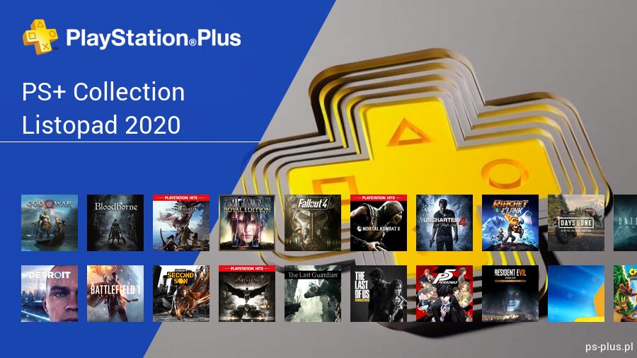 Listopad 2020 darmowe gry w PlayStation Plus PS+